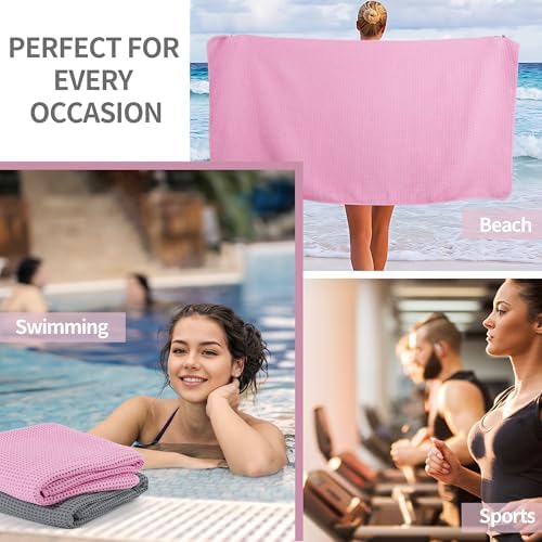 MICROFI New Microfiber Waffle Bath Towels, 2 Pieces, Fast Drying, Lint Free 430 - Image 7