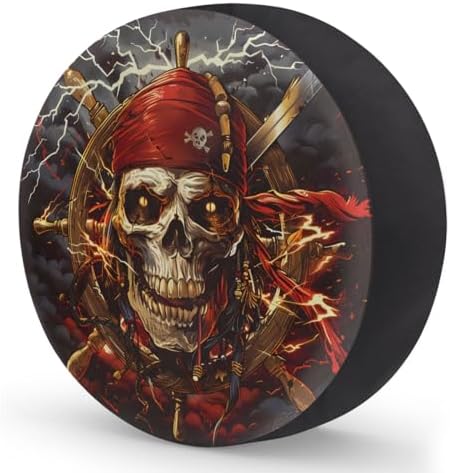 Rv Spare Tire Cover Wheel Pirate Skull Funny Tire Covers Wheel Protectors - Image 2