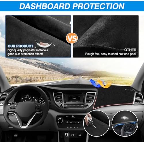 CARTIST Dash Cover for Hyundai Tucson 2016-2018 Dashboard Cover Mat - Image 5