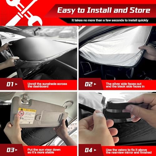 ARISMOTOR Windshield Sun Shade for Ford Expedition 2018-2025 - Image 6