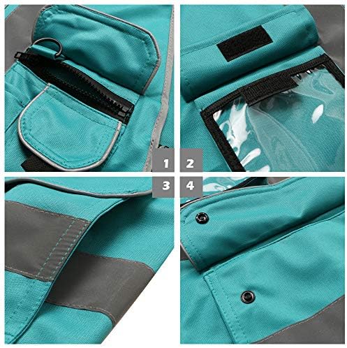 XIAKE 9 Pockets Class 2 High Visibility Reflective Safety Vest - Image 3
