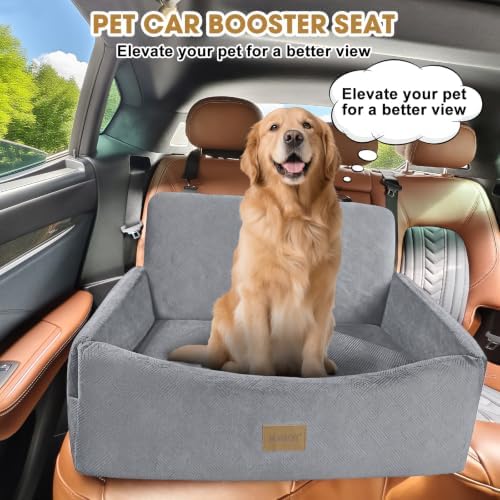 JOEJOY Dog Car Seat for Large Medium Sized Dogs Under 55 lbs, Dog Booster Seat - Image 3