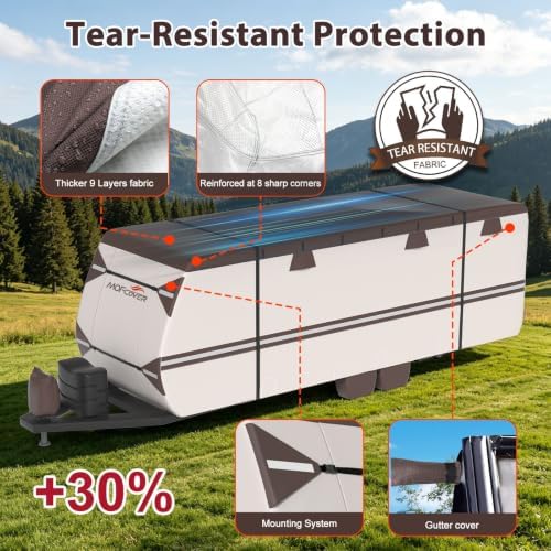 Camper Covers 20-22 ft 9 Layers Travel Trailer Cover - Image 4