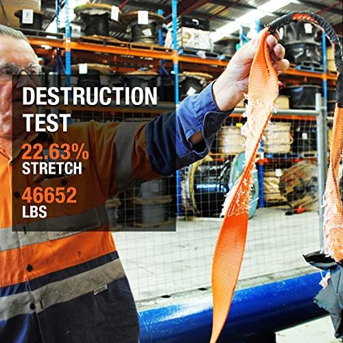 ALL-TOP Extreme Duty Tow Strap Recovery Kit: 4inch x 30ft 100% Nylon and 22% - Image 2