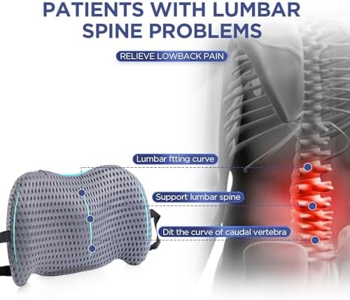 Lumbar Support Pillow for Office Chair, Memory Foam Car Back Cushion - Image 2