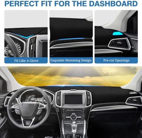 FIILINES Dash Cover Fit for 2015-2025 2026 Ford Edge, Dashboard Mat Exact Fit - Image 4