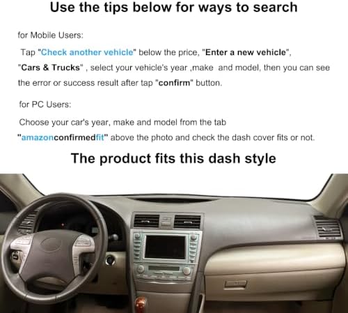 Yiz Dash Cover Mat Pad Fit for Toyota Camry 2007-2011 Y27 - Image 2