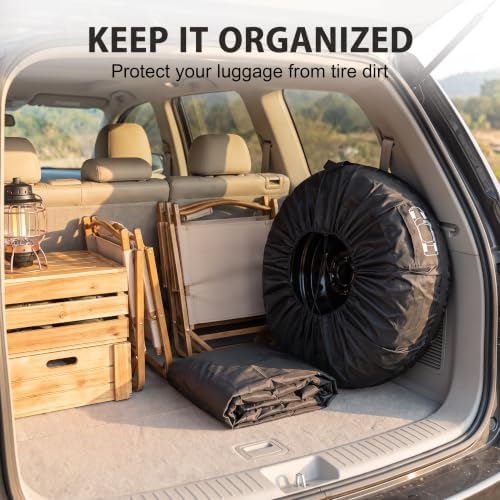 1 PC Car Tire Protector, Oxford Cloth Spare Tire Storage Bag - Image 6