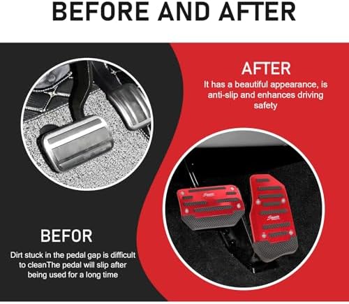 2 PCS Car Non-slip Pedal Pads Set, Alloy Brake Pedal Protectors, Accelerator - Image 4