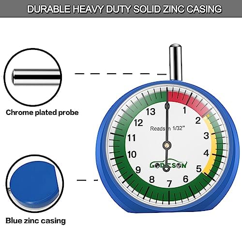GODESON Tire Tread Depth Gauge, Dial Type Tire Tread Depth Gauge Professional - Image 2