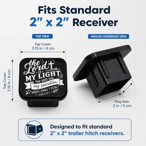 2" Hitch Cover Bible Verse Rubber Towing Hitch Covers Hitch Protector - Image 2