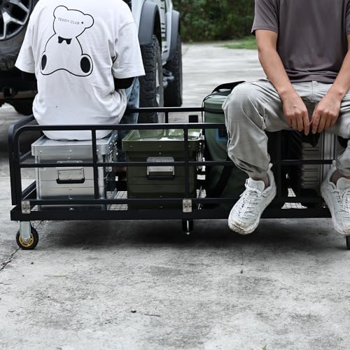Folding Hitch-Mounted Cargo Basket - Image 2
