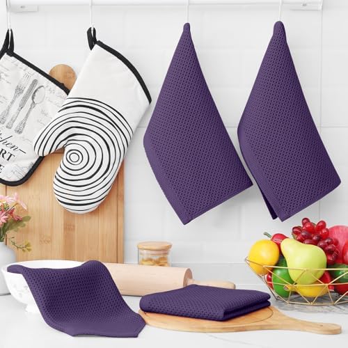Homaxy 100% Cotton Waffle Weave Kitchen Dish Cloths 18-Pack - Image 6