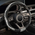 Black Leopard Steering Wheel Cover, Cheetah Print, 14.5-15 inch by ZHOL