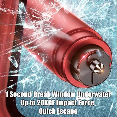 2 Pack Car Window Breaker and Seatbelt Cutter, Auto Rescue Tool, Safe Hammer - Image 2