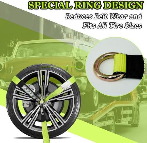 4 Pack Car Tie Down Straps for Trailers - Image 2