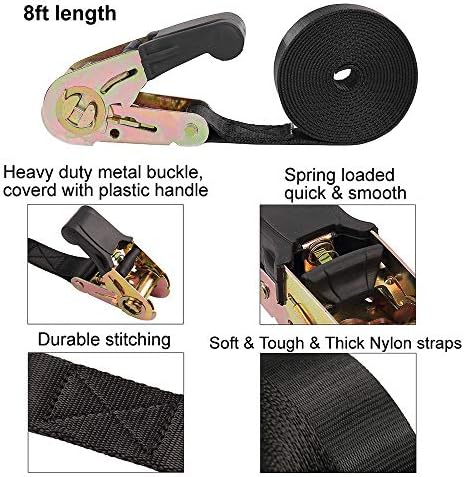 Ayaport Endless Ratchet Straps, 8FT Heavy Duty Cargo Tie Downs - Image 2