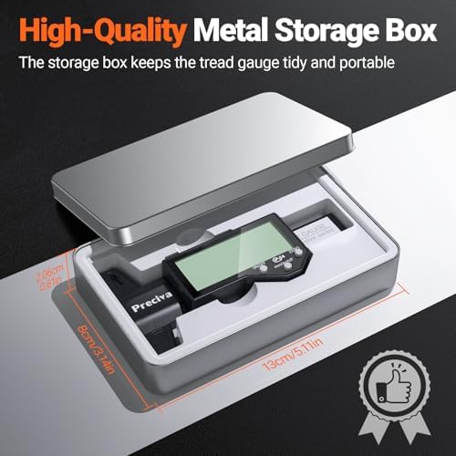 Preciva Tire Tread Depth Gauge & Brake Lining Gauge Set, Digital Tire Depth - Image 6