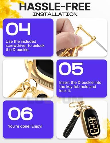 Lucrum Compatible with Honda Key Fob Cover & Keychain - Image 7
