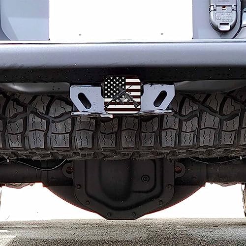 2 Inch American Flag Trailer Hitch Cover, Grunge Flag of USA - Image 6