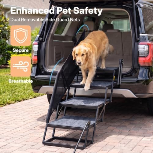 Veehoo Foldable Dog Steps for Car Truck, Large Dogs Stairs - Image 3