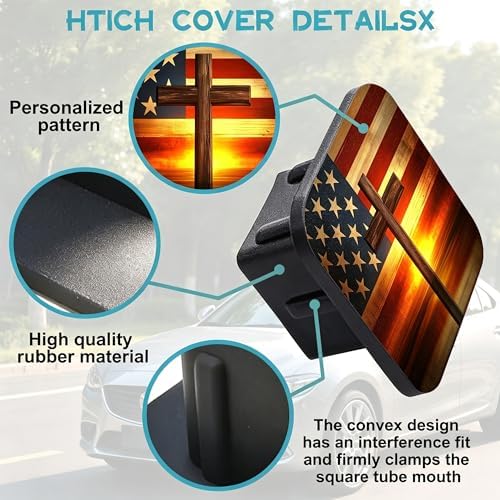 Trailer Hitch Cover American Flag - Image 3