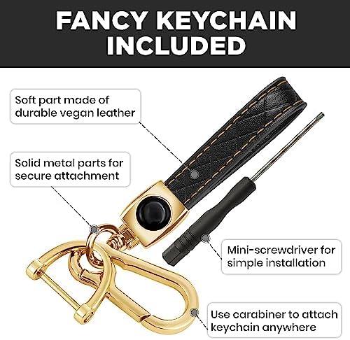 Lucrum Compatible with Hyundai Key Fob Cover & Keychain - Image 4