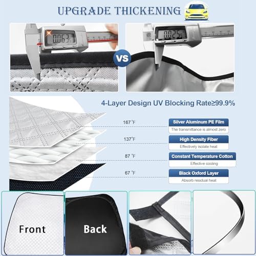 KMF 6pcs Thicken Full Sun Shades - Image 5