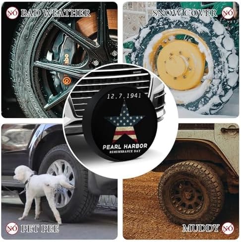 Pearl Harbor Remembrance Day Tire Covers, Dust-Proof Weatherproof Wheel Covers - Image 4