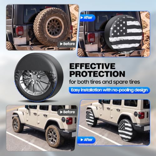 Moonet PVC Leather Tire Cover, Universal Fit 19-22" - Image 6