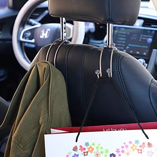 SAVORI Auto Hooks Bling Car Hangers Organizer Seat Headrest Hooks Strong and - Image 7