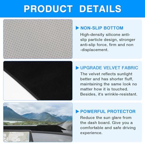 Autorder Dashboard Cover Mat for 2023-2025 2026 Toyota Prius Accessories Dash - Image 6