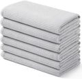 Homaxy 100% Cotton Waffle Weave Kitchen Towels, 6 Pack, Light Grey by Homaxy