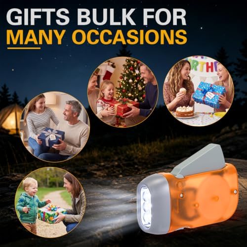 Treela 36 Hand Crank Flashlights, Light Blue - Image 4