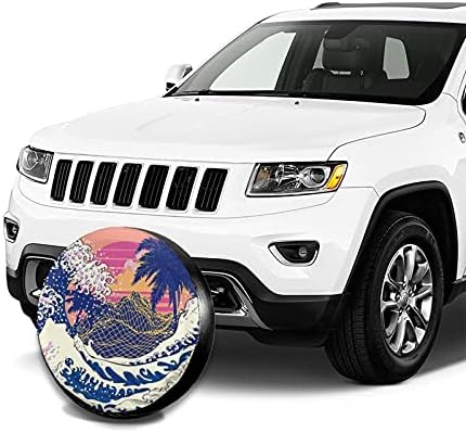Siski Waves Spare Tire Cover Wheel Protectors Weatherproof Universal - Image 4