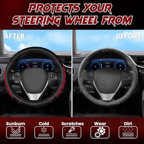 Ventilated Heart-Shaped Steering Wheel Cover - Image 4