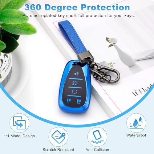 PIFOOG Key Fob Cover Fit for Chevy Malibu Equinox Blazer Traverse Trax - Image 4