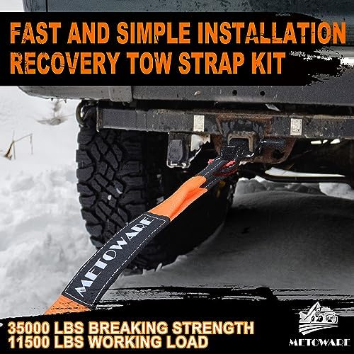 METOWARE Heavy Duty Tow Strap Recovery Kit - Image 5