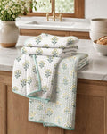 Miss Adola 2pcs Double-Sided Microfiber Kitchen Towels, Vintage Block by MissAdola