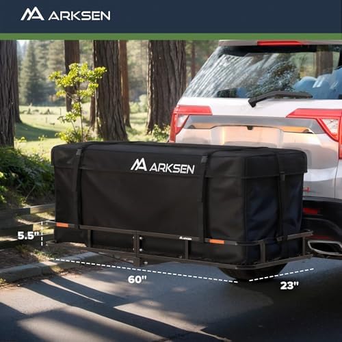 ARKSEN 60" x 23" x 5.5" Hitch Cargo Carrier, 500 Lbs Capacity Luggage Rack - Image 5