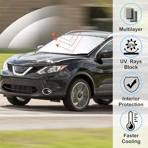 Windshield Sun Shade for 2017-2024 Nissan Rogue Sport - Image 2