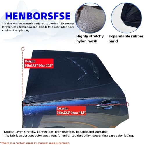 2Pack Rear Side Window Sunshade Baby car–Breathable mesh Privacy Screens - Image 5