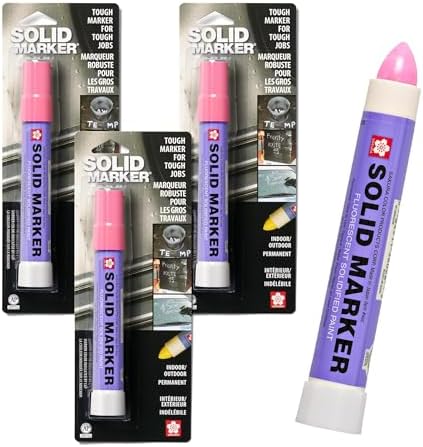 Sakura Solid Paint Markers, Fluorescent Pink, 3 Pack by SakuraSolidMarker