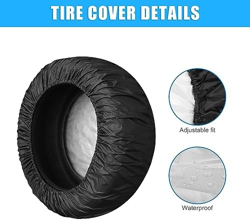 uxcell Universal 210D Polyester Spare Tire Cover - Image 3