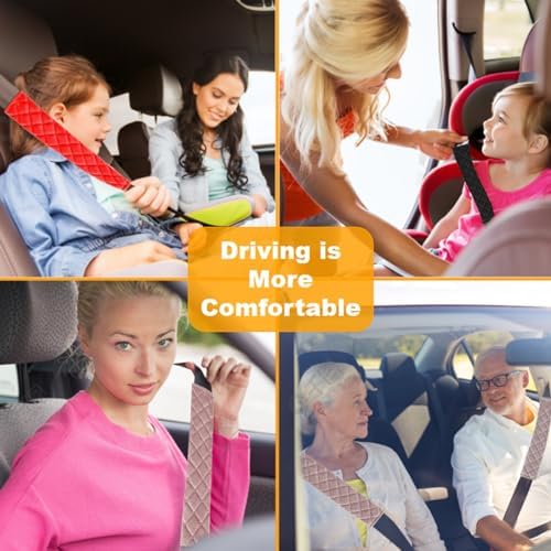 5 Pack Soft Comfort Car Seatbelt Cover Protector Pads Strap - Image 6