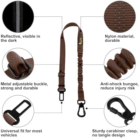 Plutus Pet Dog Seat Belt for Car, Adjustable Harness - Image 2