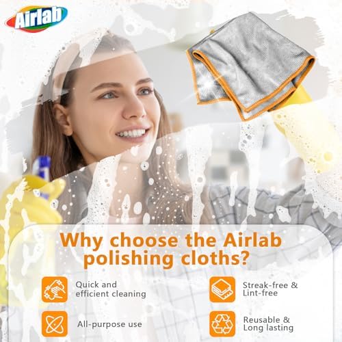 Airlab Glass Polishing Streak Free Miracle Cleaning Cloth - Image 3