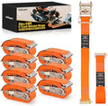 Nilight E-Track Ratchet Straps 8 Pack 2" x 15' Orange by Nilight