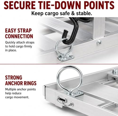 48"x30"x9" Durable Aluminum Trailer Hitch Cargo Carrier - Image 2
