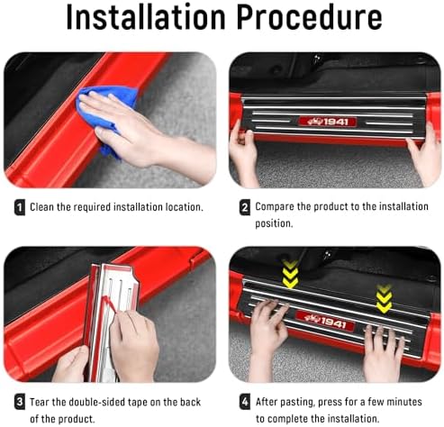 4PCS Door Sill Guards for Jeep 2018-2026 Wrangler JL JLU & 2020-2026 Gladiator - Image 6